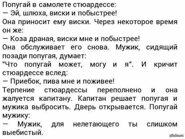 Анекдоты про по пугая Анекдоты про по пугая