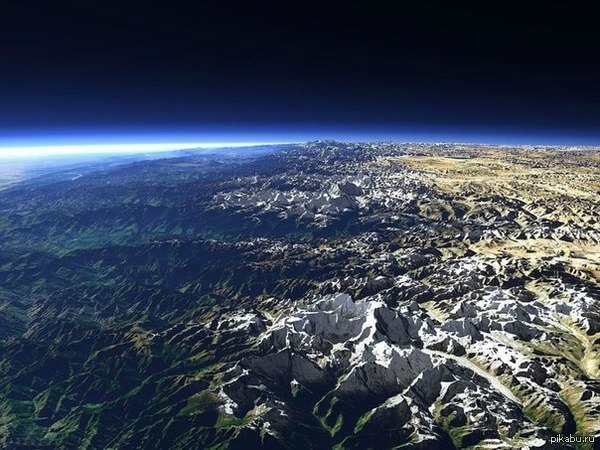 Himalayas, view from space. - The photo, beauty, Nature, Space, Captures the spirit