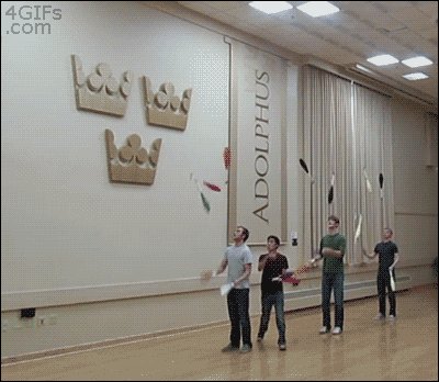 Жонглёры.