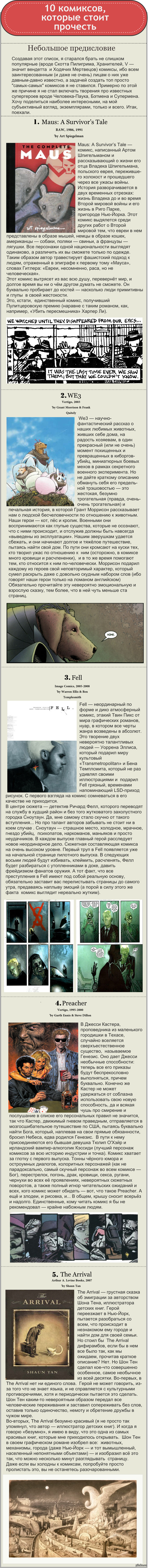 10 комиксов, которые стоит прочесть (1 часть)