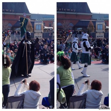 Тем временем на параде в честь Св.Патрика какие-то люди