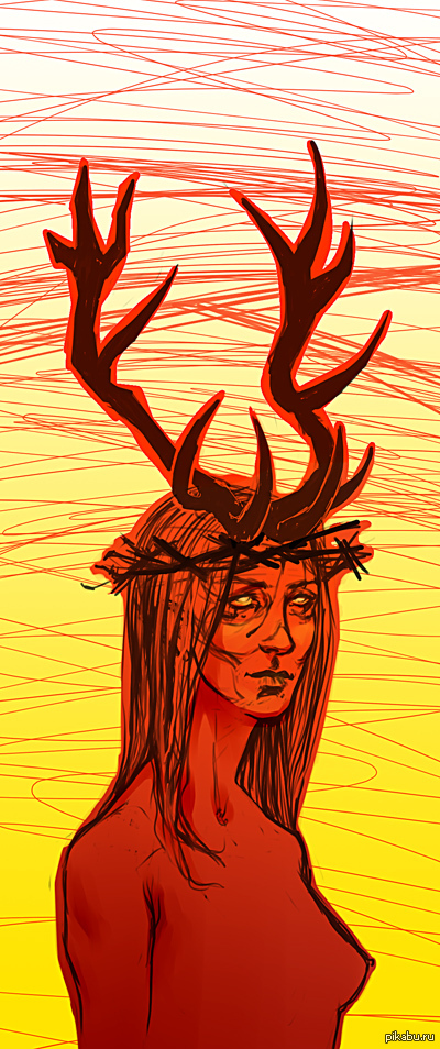 Уже второй сериал, где фигурируют рога.