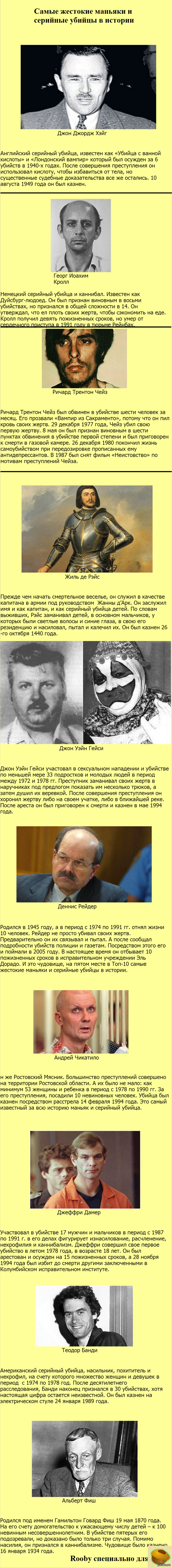 Известные убийцы