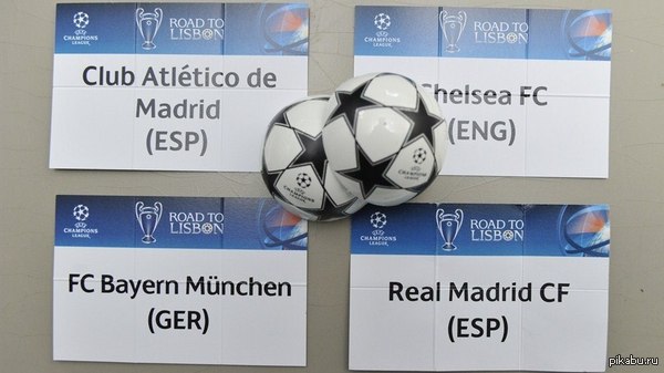 Только что прошла жеребьевка 1/2 Лиги чемпионов!