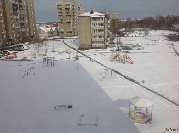 Зима вернулась в Сибирь или снег в Апреле
