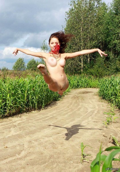 What about fodder corn? - NSFW, Beautiful girl, Stretching, Corn, Bounce