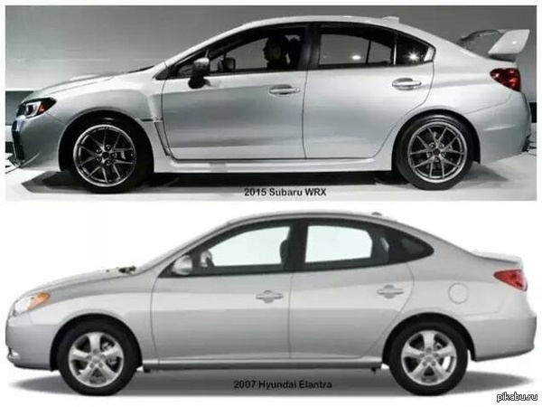 Subaru Impreza ����� � ������������ ������ Hyundai Elantra.