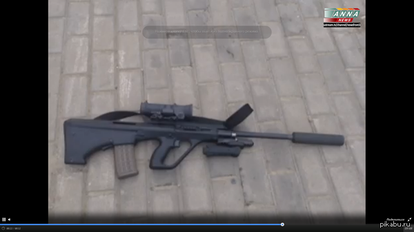 Винтовка, захваченная у снайпера в Луганске