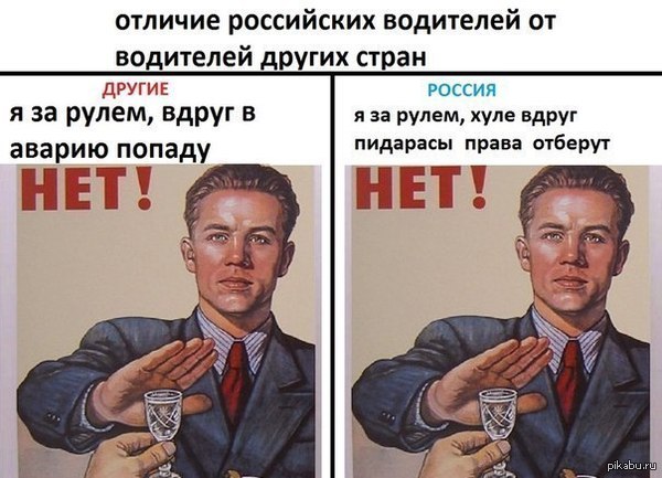 Отличие российских водителей от водителей других стран.