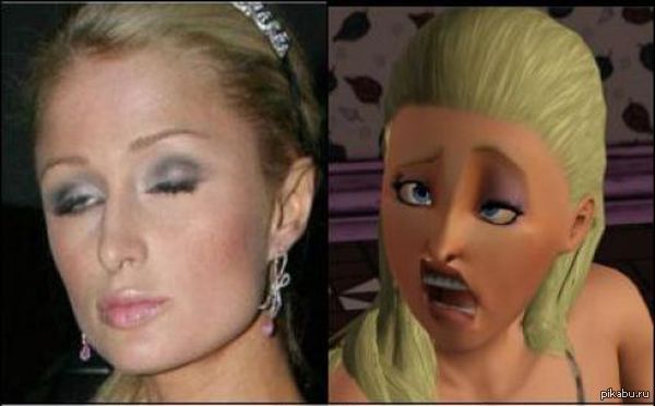 Пэрис Хилтон и анимационный персонаж