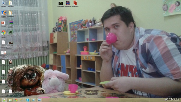 Поставила на рабочий стол на работе