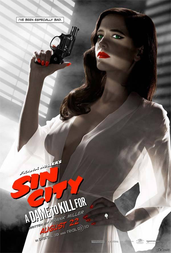 Sin City 2 is a poster for one of the most anticipated films of the year. The Motion Picture Association of the United States (MPAA) did not approve the posters for the continuation of City of gr - NSFW, Sin City, Sin City 2, Eva Green, Boobs
