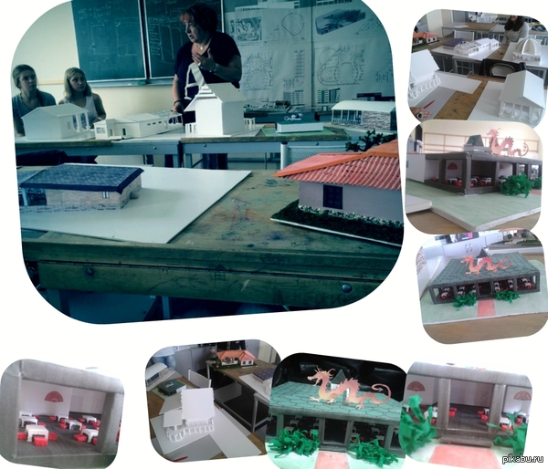 Мой макет летнего кафе " красный дракон".