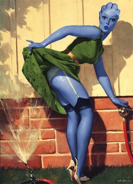 retro asari - NSFW, Mass effect, Azari, Retro, Stockings