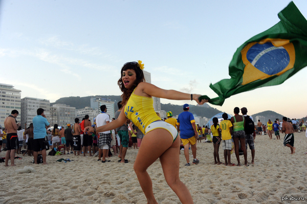Brazil fan - NSFW, Girls, Brazil, World Cup 2014, Booty