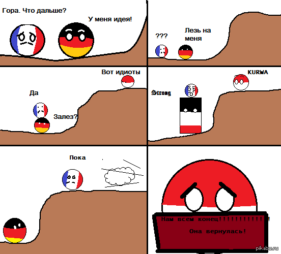 Slide - My, Poland, Germany, France, Countryballs