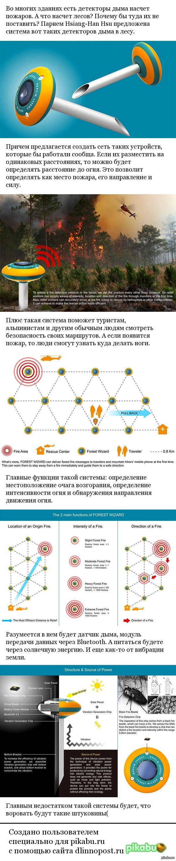 Интересные изобретения №2 - Датчик дыма в лесу | Пикабу