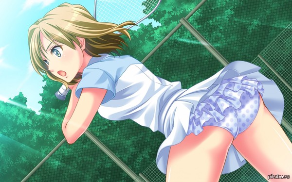 cute tennis player :) - NSFW, Art, Tennis, Ass, Appetizing ass, Booty, Anime, Sexuality
