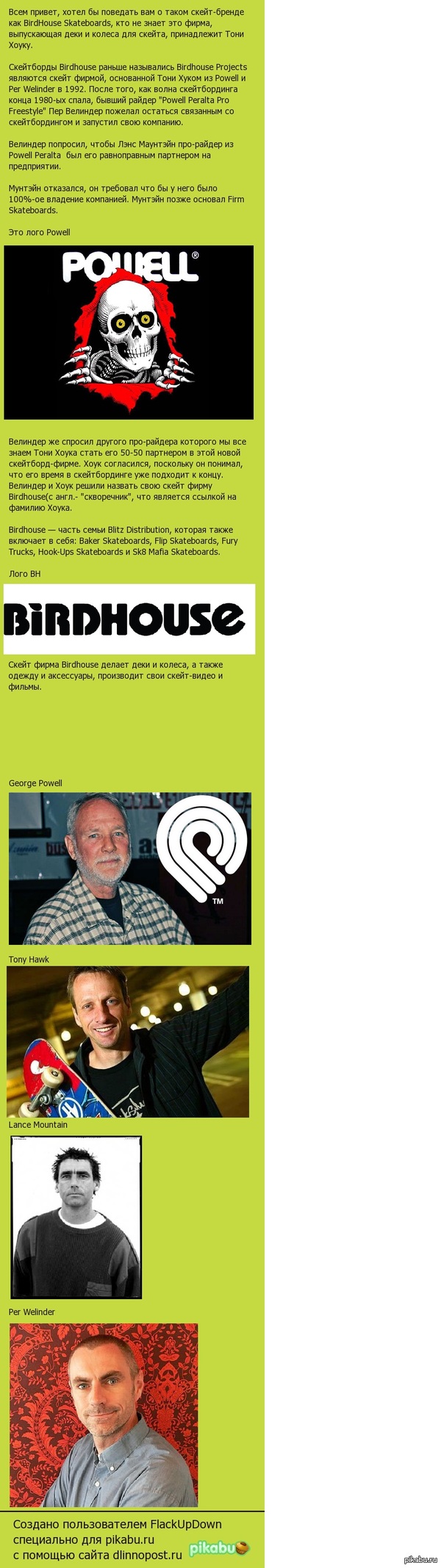 ������� ��������� BirdHouse Skateboards