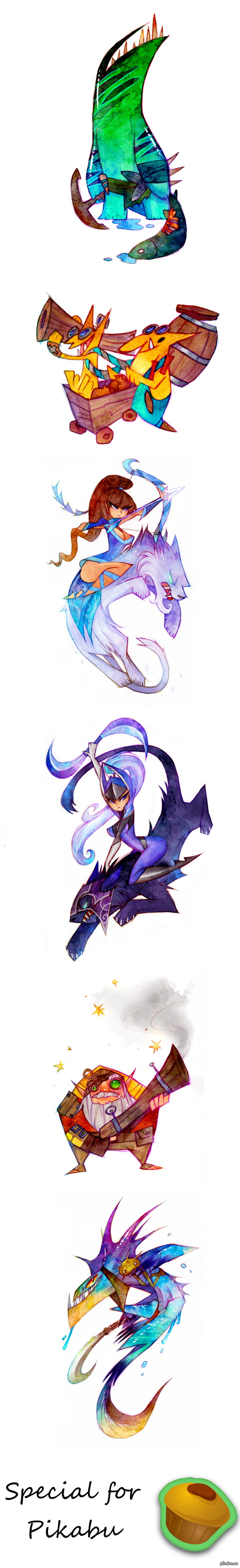 Оригинальная рисовка героев Доты 2. Часть 3. (длиннопост)