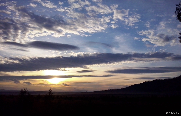 Закат. Урал. Гора Калкан.