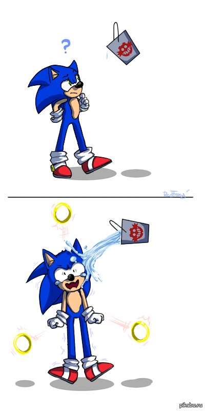 Ice Bucket Challenge: Sonic.   ,   .~  ,    ,   -  . ..   , . #`v`#