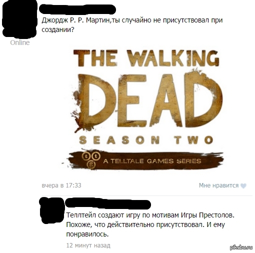 The Walking Dead: The Game. Season two.