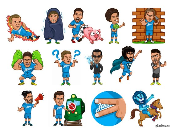 Zenit and the social network VKontakte announced the launch of a branded set of stickers. - Zenith, In contact with, VK Stickers, Football, Eurosport