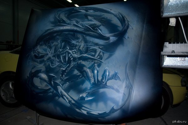 Аэрография капот | Пикабу