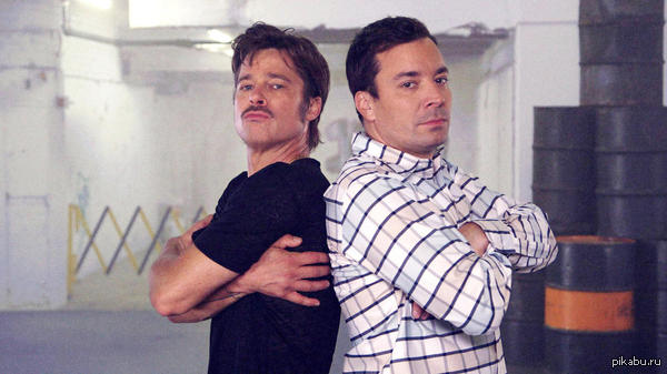 ����� ���� �����. Jimmy Fallon VS Brad Pitt