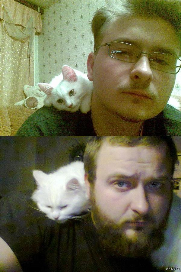 я и мой котэ, разница почти шесть лет