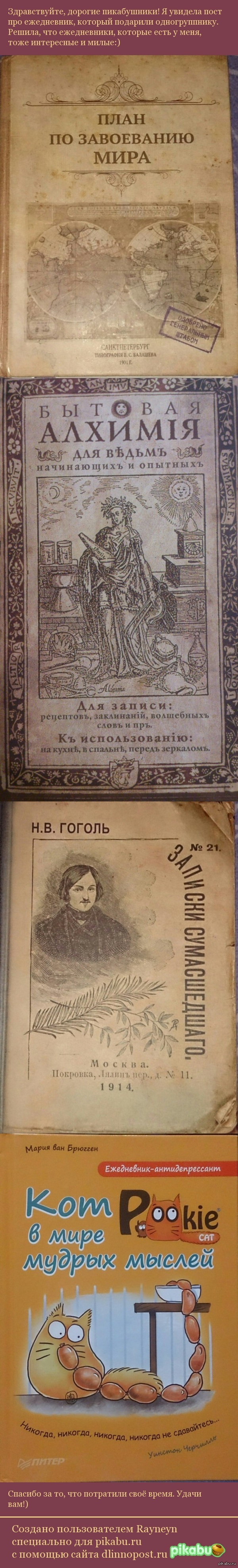 Несколько ежедневников с интересным оформлением