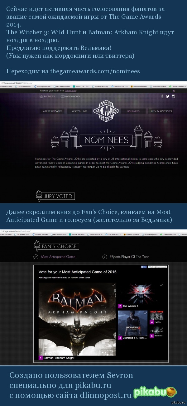 The Game Awards 2014 -       thegameawards.com/nominees