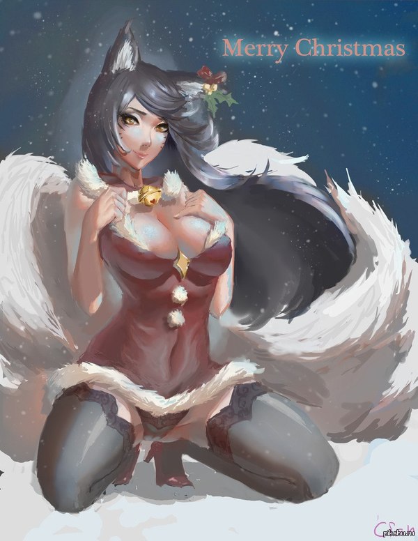 With coming))) - NSFW, League of legends, Ari, Art, New Year