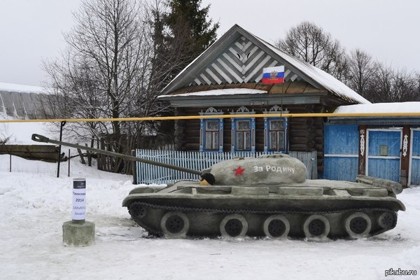 танк т-54 из снега