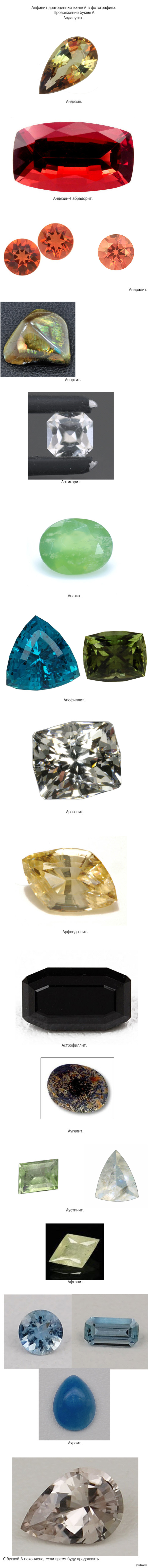 Длиннопост драгоценных камней продолжение буквы А