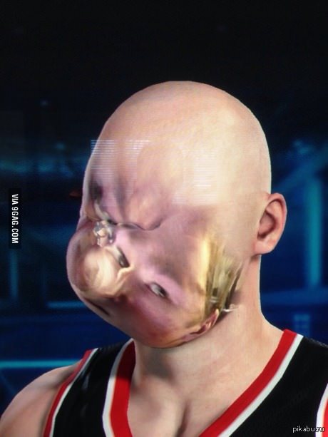 "Попытался сканировать своё лицо для NBA2k15... Никогда не буду делать это снова."