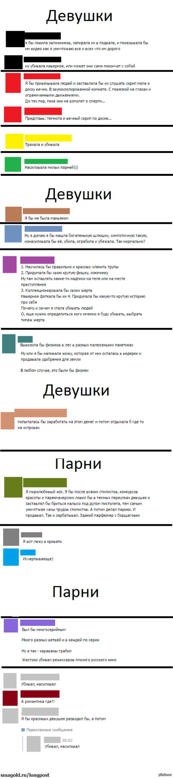 Что бы вы делали, если бы были маньяком?