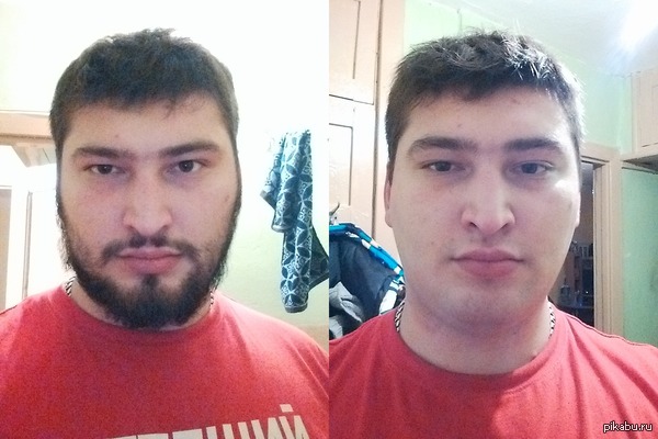 До и после!Борода меняет человека!