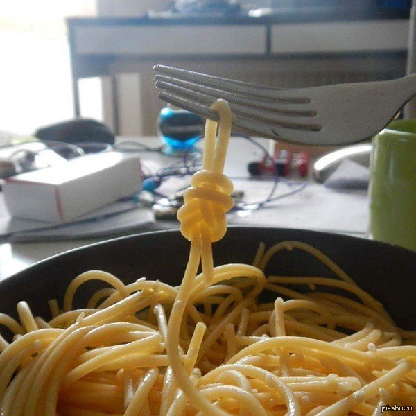 Pondered - Knot, Eight, Spaghetti, Pensiveness, Not mine