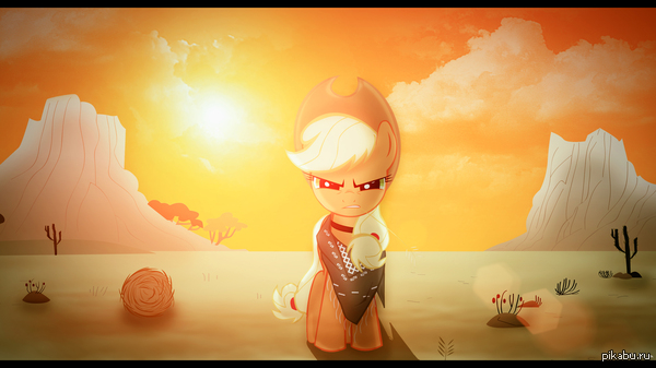 Applejack in the west by Alkaa-Wolf