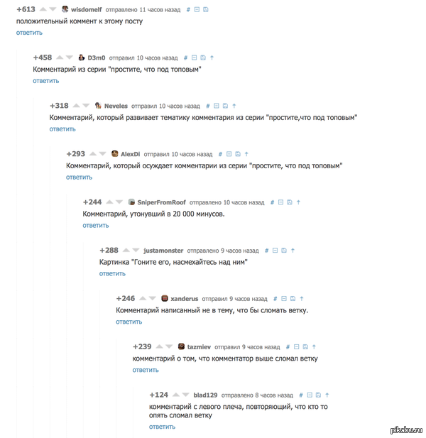 Инструкция как делать комментарии в комментариях))