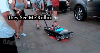 They See Me Rollin' - Children, Car, Drive, Cool guy, They see me rollin, GIF