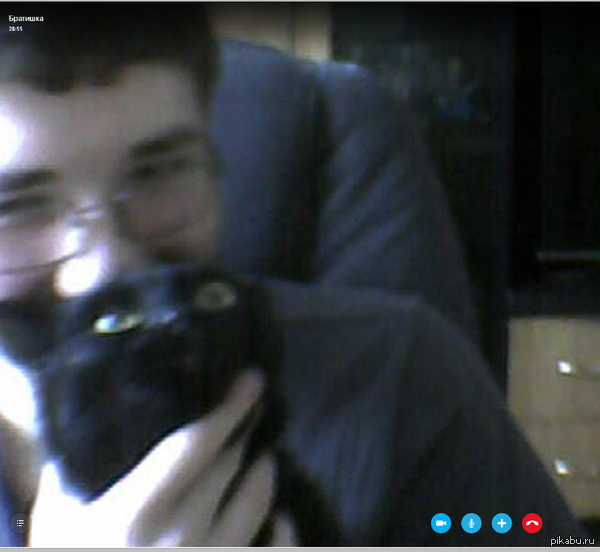 Когда спросил брата как кот поживает :)