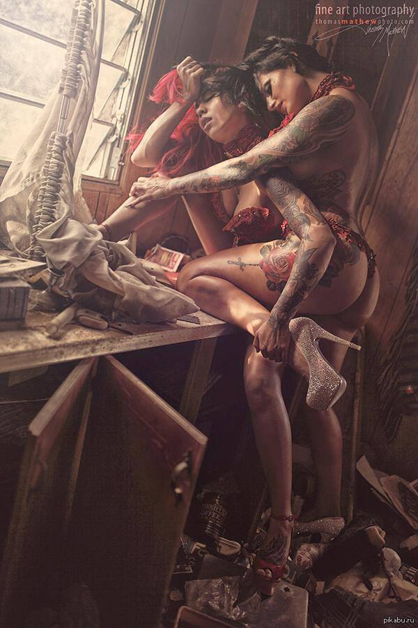 How do you like this photo processing? - NSFW, Girls, Tattoo, Photoshop, Not mine