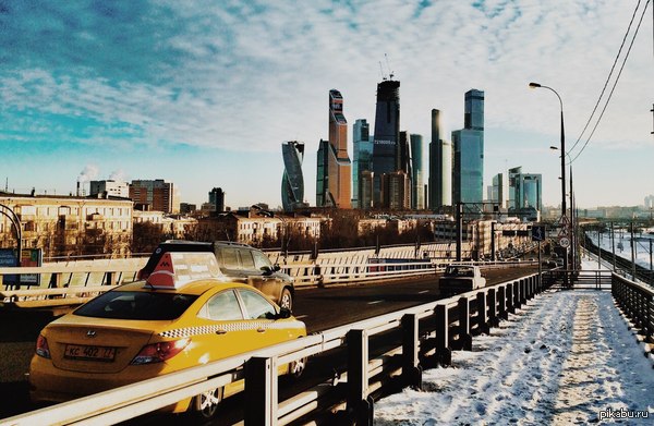 Островок Нью-Йорка посреди хрущевок - Моё, Москва, Москва-Сити, Фотография, Нью-Йорк, Такси