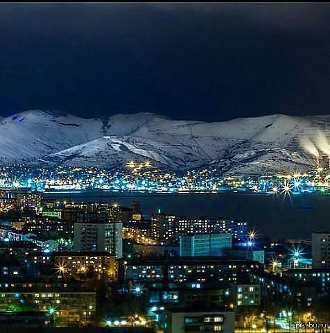 И я похвастаюсь своим городом. Зимний Новороссийск. Снег у нас бывает редко