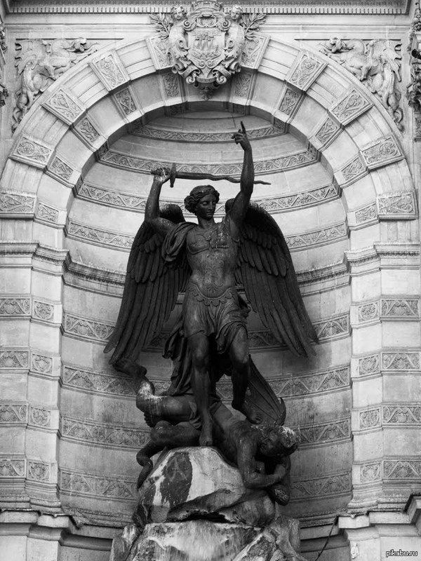 Francisque-Joseph Duret, Archangel Michael and The Devil, 1860. 