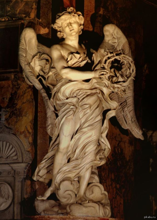 Angel with the Crown of Thorns. Bernini Gian Lorenzo, Italian, Naples, Rome, 1598-1680. 
