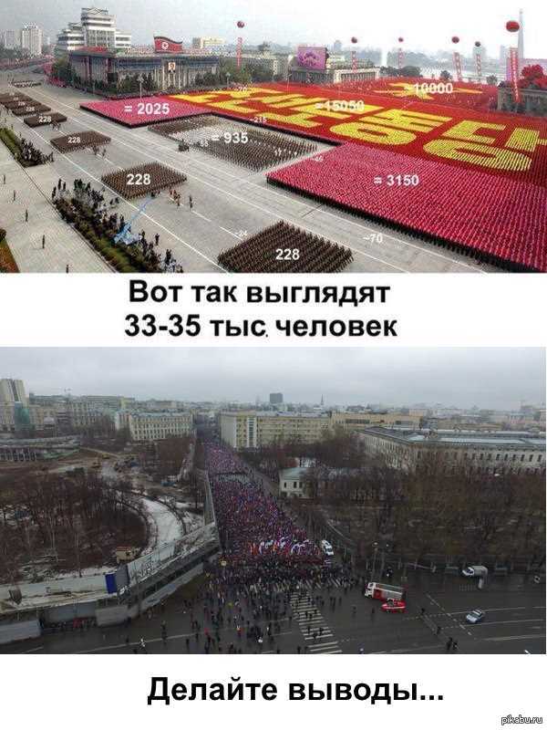Как выглядит 100 тысяч человек делайте выводы сами Пикабу